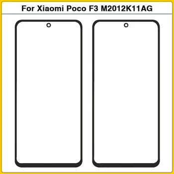  Už Xiaomi Poco F3 M2012K11AG Jutiklinio Ekrano LCD Priekinės Stiklo plokštės Objektyvas Poco F3 Touchscreen Stiklo danga Pakeitimo