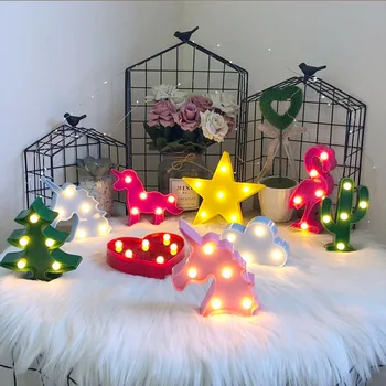 LED Lempos, Mini Vienaragis papuošalai Kalėdų Žvaigždė Lempos Darbalaukio Naktį Šviesos Dekoratyvinės Spalvos Lempos Kawaii Kalėdinė Dekoracija
