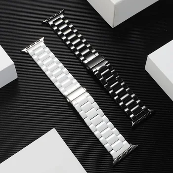  Juoda/Balta/Rožinė Keramikos Diržu, Apple Watch Band Serijos 8 7 SE 6 5 4 3 Apyrankę Ultra 49mm 41mm 45mm 40mm 44mm 38mm 42mm Diržas