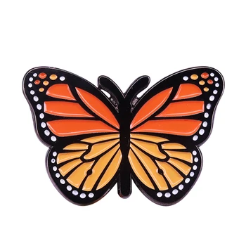  Šiaurės Amerikos Gražus Monarcho Drugeliu Skraidymo Emalio Pin Spalvingas Svajotojas Vabzdžių Ženklelis