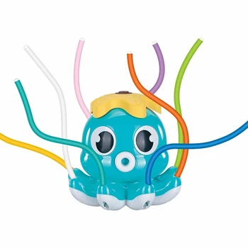  Octopus Vandens Purškimo Purkštuvo Žaislas, skirtas Vejos Vestuvių Kieme Playset w/ Rotary 8 Žarna Interaktyvus Purslų Veiklos, Žaislų, P31B
