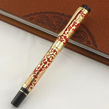  Jinhao 5000 Raudona Ir Aukso Roller Ball Pen Amžiaus Dragon Iškilumo prabangus rašymo dovaną, rašikliai