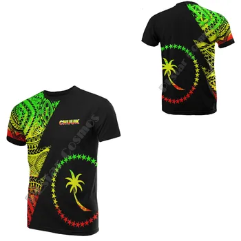  Mikronezija-chuuk uosto trumpas rankovėmis vyriški ir moteriški marškinėliai vasaros streetwear retro 3D spausdinimo Chuck naujas 2021