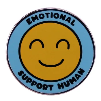  Emocinės Paramos Žmogaus Mygtuką Ženklelis Mielas Geltona Smiley Veido Pin Kuprinės, Drabužių, Skrybėlių Pin Pong Žaidimas Ženklelis Ornamentu