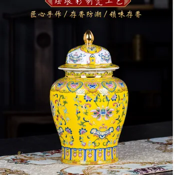  Jingdezhen Keramikos Dirbinių Emalio Bendrojo Bakas Gali Apdailos Arbatos Jar Namo Gyvenamasis Kambarys Veranda Porceliano Amatai