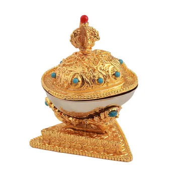  Graviruotas Budistų Aukščio indą Tibeto Šventosios Vandens Cup Golden Dragon ir 