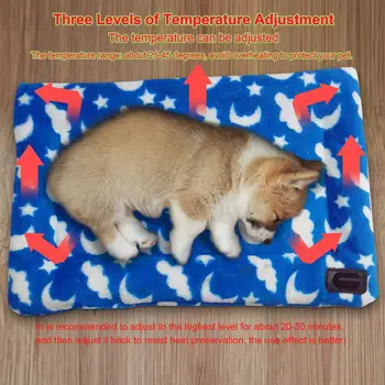  Pet Šildymo kilimėlis USB Temperatūros Reguliavimas Lengva Valyti Augintinio Mat Šunys, Katės, Gyvūnų Minkštas Žiemą Šilta Pagalvėlė Kilimėlis Lovos Mažylis Antklodė