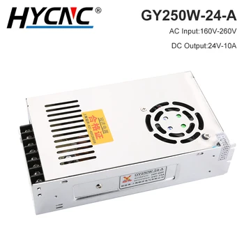  GY250W-24-A impulsinis Maitinimo šaltinis 250W 24V 10A Ratai Vairo Valdymo Tinka CNC Router Graviravimas Mašina
