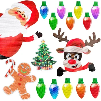  Kalėdų lemputės magnetinis lipdukas šaldytuvas dekoro lipduko Santa Claus atspindintis korio minkštųjų magnetinių įstaiga aplinkosaugos ¾enklelis