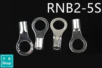  RNB2-5S neizoliuotus Žiedas Liežuvio Žalvariniai AWG 16-14 Kabelio Antgaliai Fiksavimo Vielos Jungtys
