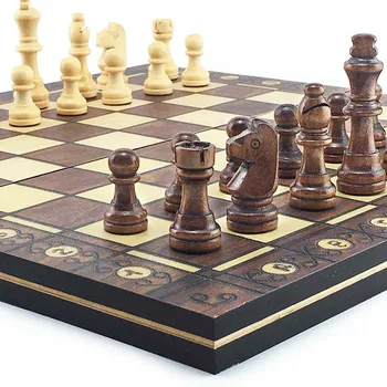  Tarptautinės Šachmatų Žaidimas Super Magnetinio Chessman Mediniai Kelionės Šachmatų Rinkinį Lankstymo šachmatų lentos Nardai 3 in 1 Šaškės