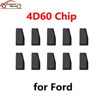  KEYECU 10vnt Automobilio Raktas Chip 4D60 Chip 80 Bitų 4D ID60 Keramikos Atsakiklis 4D60 80Bit Mikroschemą Ford Connect Fiesta, Focus Ka Mondeo