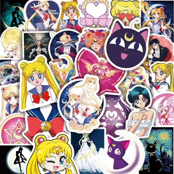  10/30/50/100vnt Anime Sailor Moon Lipdukai Kawaii Merginos 