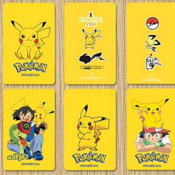  10 Pak Anime Lipdukai Pokemon Pokemon Pikachu Kortelės, Lipdukai Studentai Autobusų, Metro Banko Kortele Kristalų Kortelės, Lipdukai