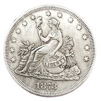  Jungtinės States1873 Monetos Erelis Baker Vašingtono Didelių Pūslių Euro Plastiko Centų Vario Monetų Kopijos