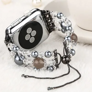  Dirželis apple watch band 44mm 40mm iwatch 42mm 38mm Mados perlų diržo smart watchband apyrankę applewatch serijos 6 5 4 3 SE