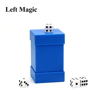  Priverstinio Kauliukai Box ( Mėlyna ) Magija Gudrybės Prognozė Kauliukai Lange Close-Up Etape Magic Box Rekvizitai Juokingi Žaislai Magas Mentalism Accessary