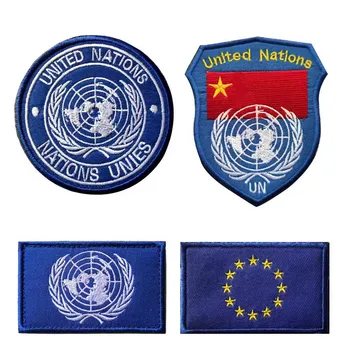  Išsiuvinėti Logotipas Karinės Priedai Jungtinės Nationas Logotipas Etiketės Įvairių Šalių Skyrių Vėliava Logotipas JT Logotipas
