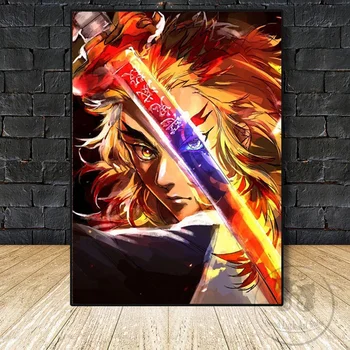  Demon Slayer Anime Pobūdžio Plakatą, Drobė, Tapyba Kambarį Miegamojo Sienos HD 