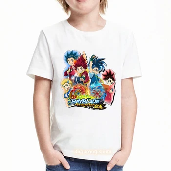  2021 karšto pardavimo berniukų marškinėliai anime ir animacinių filmų Beyblade Sprogo Evoliucija spausdinti jaunimo marškinėlius įdomus vaikams drabužių vasaros balti marškinėliai, topai