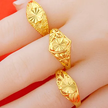  2022 Žiedas Moterų Trunkantis Spalva Vietnamas Smėlio Aukso Kolonėlė Pora Gėlių Žiedas Auksą, Padengtą Bauda Gypsophila Žiedas Papuošalai anillo