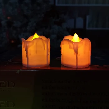  2/4/6PCS Flameless LED Arbata Žibintai, Žvakės, Baterija Mirgėjimas Žvakės Šviesos Tealight Romantiškas Pasiūlymas Šalies Namų Dekoro